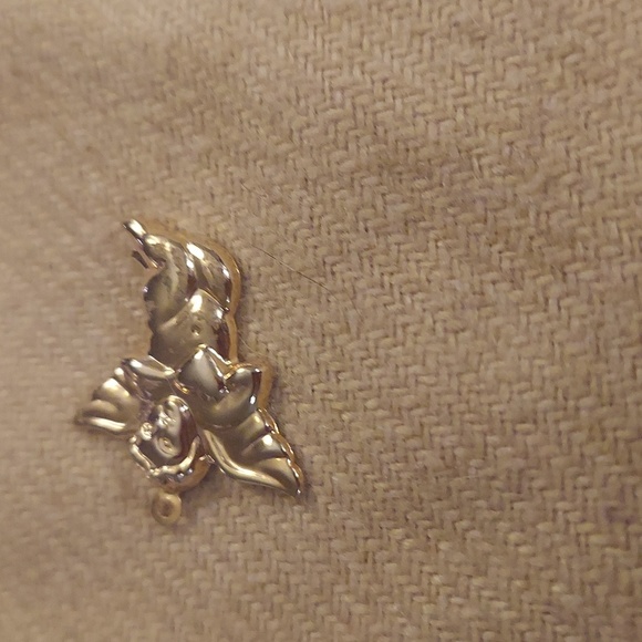 Vintage 1/20 14k Gold Filled Puffy 3D Introspective Cherub Angel Pendant - Picture 3 of 7